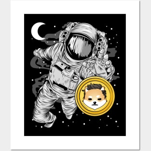 Astronaut Reaching Dogelon Mars Coin To The Moon Crypto Token Cryptocurrency Wallet Birthday Gift For Men Women Kids Posters and Art